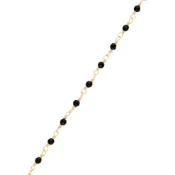 Femme Moonstone Bracelet Elisa Jade noire en laiton doré