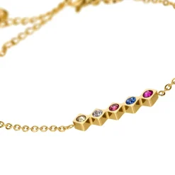 Amelia Parker Bracelet Gemstone Glam doré