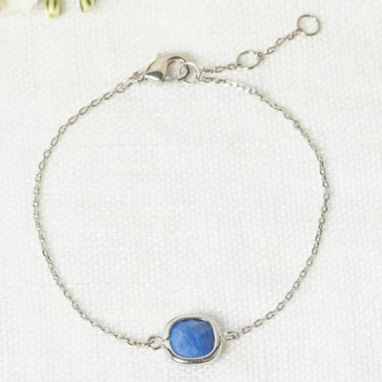 Femme Moonstone Bracelet Lilou Aventurine en laiton argenté