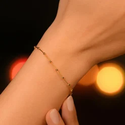 Online By Rafaella Bracelet Maura en Argent doré