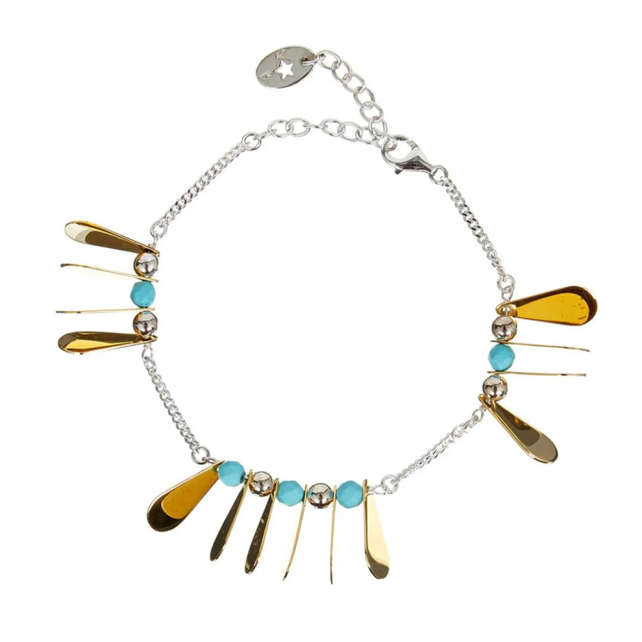 Online Reminiscence Bracelet Phoenix argenté/doré/turquoise