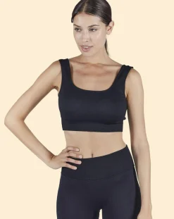 Best Onamaste Brassière de sport Maintien léger noire