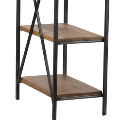 Online Bois & Chiffons Bureau avec étagère manguier stockholm noir - 130x60x130 cm