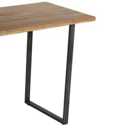 Online Bois & Chiffons Bureau avec étagère manguier stockholm noir - 130x60x130 cm