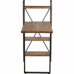 Online Bois & Chiffons Bureau avec étagère manguier stockholm noir - 130x60x130 cm