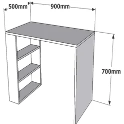 Outlet Homitis Bureau Cool blanc - 90x70x50 cm