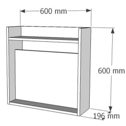 Wooden Art Bureau Laptop blanc/bois - 60x20x60 cm