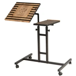 Wooden Art Bureau mobile à roulettes Glen 768 noir - 67x87x45.5 cm