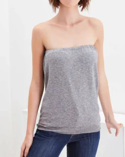 Femme Eric Bompard Bustier en Coton & Cachemire flanelle