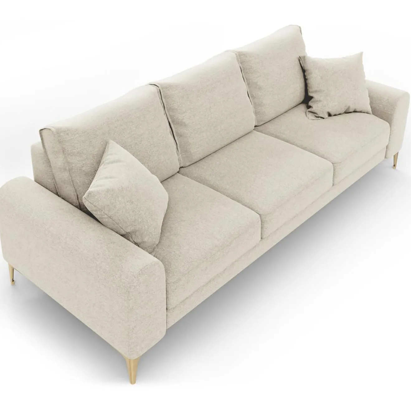 Mazzini Sofas Canapé 4 places Madara beige clair - 237x102x90 cm