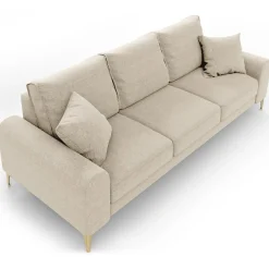 Clearance Mazzini Sofas Canapé 3 places Madara beige - 222x102x90 cm