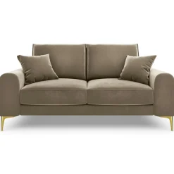 Mazzini Sofas Canapé 2 places velours madara beige - 172x102x90 cm