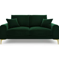 Mazzini Sofas Canapé 2 places velours madara vert bouteille - 172x102x90 cm