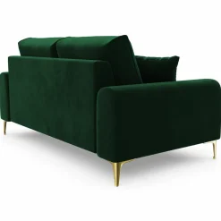 Mazzini Sofas Canapé 2 places velours madara vert bouteille - 172x102x90 cm