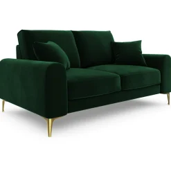 Mazzini Sofas Canapé 2 places velours madara vert bouteille - 172x102x90 cm