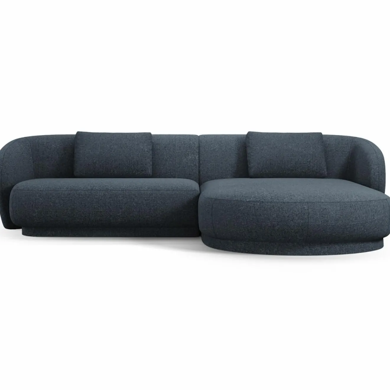 Mazzini Sofas Canapé angle droit Linden Chenille 4 Places bleu - 289x177x72 cm