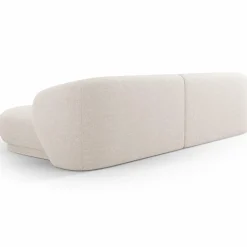 Discount Mazzini Sofas Canapé angle droit Linden Chenille 4 Places beige - 289x177x72 cm