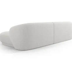 Mazzini Sofas Canapé angle droit Linden Chenille 4 Places argenté chiné - 289x177x72 cm