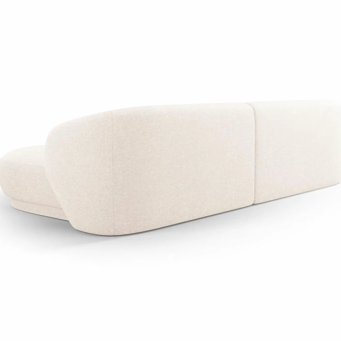 Mazzini Sofas Canapé angle droit Linden Chenille 4 Places beige clair - 289x177x72 cm