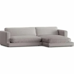 Mazzini Sofas Canapé d'angle droit Daphne 4 Places Gris chaud - 270x170x86 cm