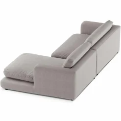 Mazzini Sofas Canapé d'angle droit Daphne 4 Places Gris chaud - 270x170x86 cm