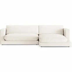 Clearance Mazzini Sofas Canapé d'angle droit Daphne 4 Places Ivoire - 270x170x86 cm