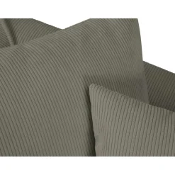 Mazzini Sofas Canapé d'angle Droit Quince Velours côtelé 4 Places gris clair - 221x171x80 cm