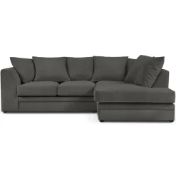 Mazzini Sofas Canapé d'angle droit Quince 4 Places gris foncé - 221x171x80 cm