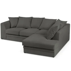 Mazzini Sofas Canapé d'angle droit Quince 4 Places gris foncé - 221x171x80 cm