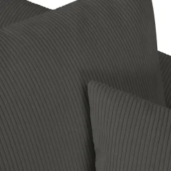 Mazzini Sofas Canapé d'angle droit Quince 4 Places gris foncé - 221x171x80 cm