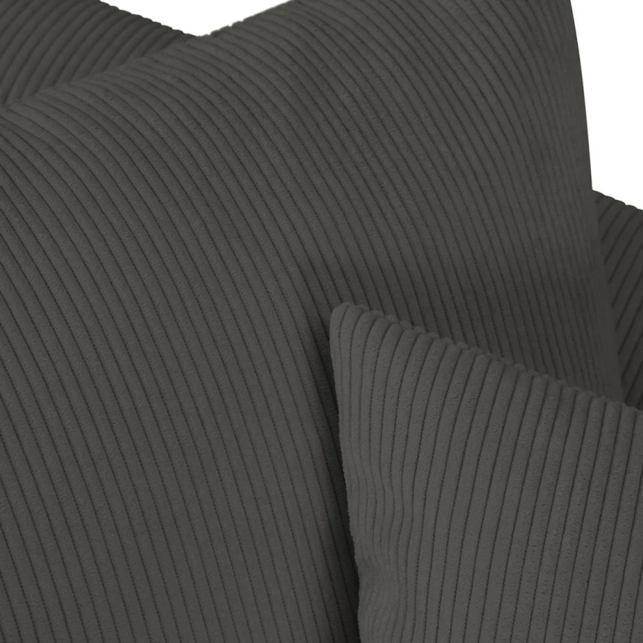 Mazzini Sofas Canapé d'angle droit Quince 4 Places gris foncé - 221x171x80 cm