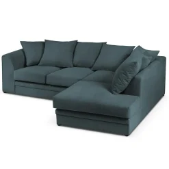 Mazzini Sofas Canapé d'angle droit Quince 4 Places bleu - 221x171x80 cm