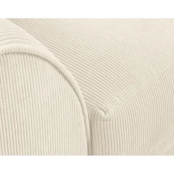 Mazzini Sofas Canapé d'angle Droit Quince Velours côtelé 4 Places beige clair - 221x171x80 cm