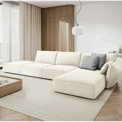 Online Mazzini Sofas Canapé D'Angle Droit Vanda 5 Places 1 beige clair - 386x166x85 cm