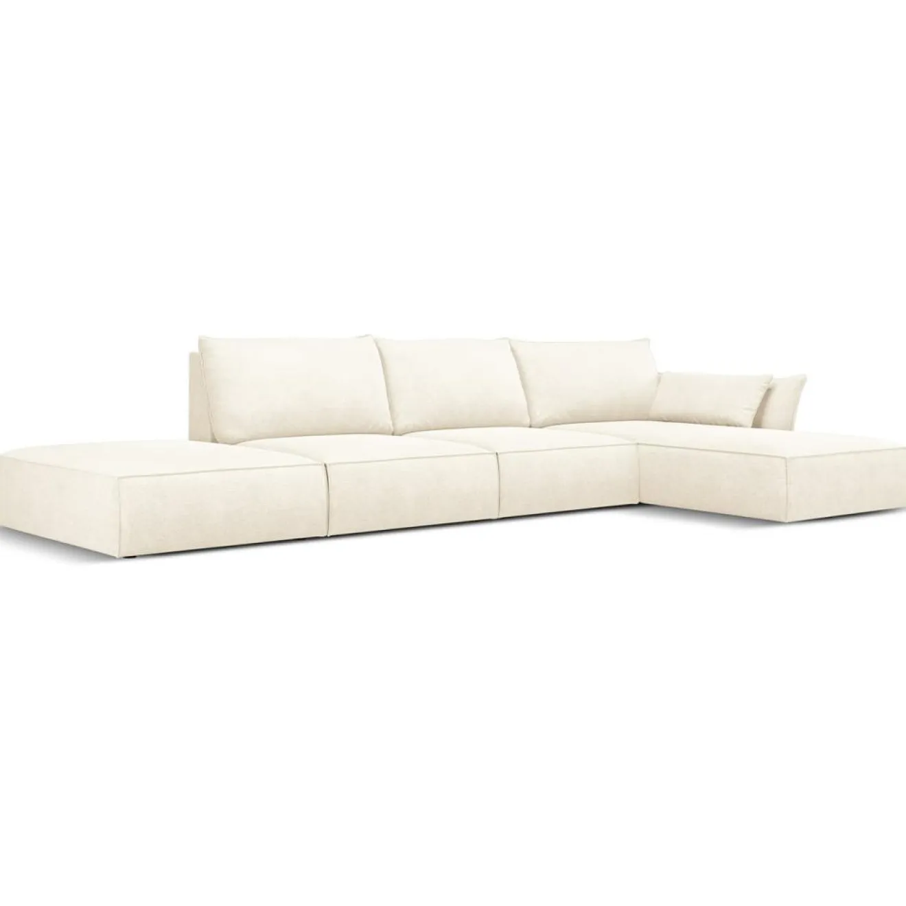 Online Mazzini Sofas Canapé D'Angle Droit Vanda 5 Places 1 beige clair - 386x166x85 cm