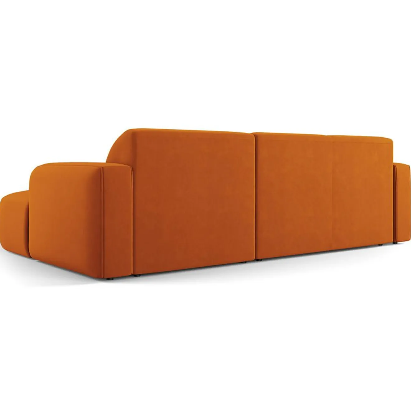Clearance Mazzini Sofas Canapé d'angle droit Velours Jasmin 4 Places terracotta - 250x170x72 cm