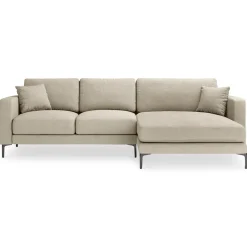 Sale Mazzini Sofas Canapé d'angle Droit Venus 4 Places beige - 248x160x90 cm
