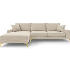 Hot Mazzini Sofas Canapé d'angle gauche 5 places Madara beige - 254x182x90 cm