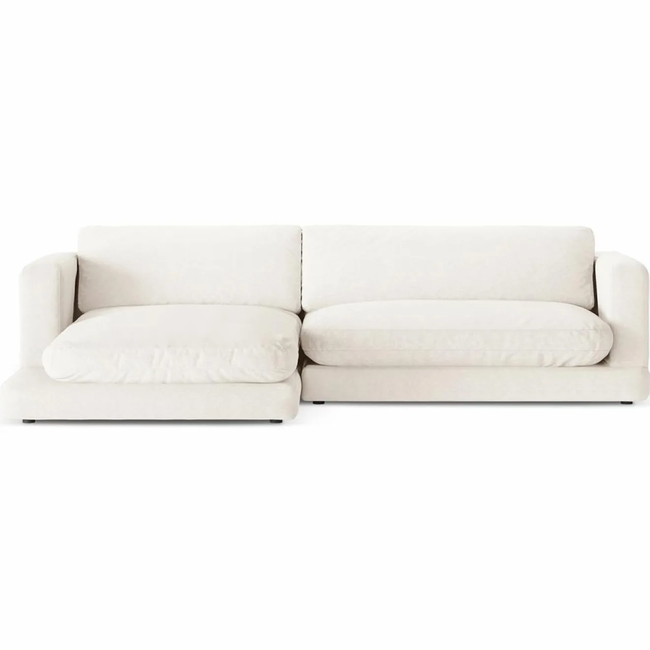 Hot Mazzini Sofas Canapé d'angle Gauche Daphne 4 Places Ivoire - 270x170x86 cm