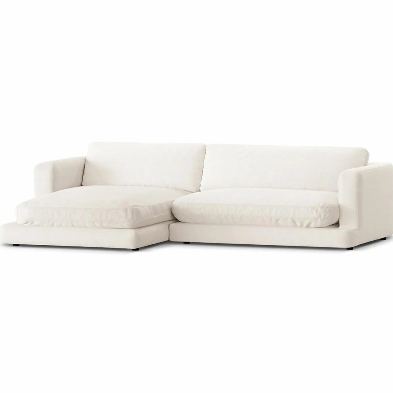 Hot Mazzini Sofas Canapé d'angle Gauche Daphne 4 Places Ivoire - 270x170x86 cm