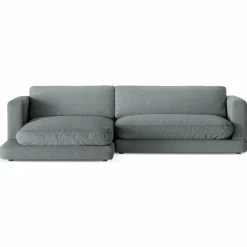 Outlet Mazzini Sofas Canapé d'angle Gauche Daphne 4 Places Gris Foncé - 270x170x86 cm
