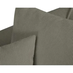 Mazzini Sofas Canapé d'angle Gauche Quince Velours côtelé 4 Places gris clair - 221x171x80 cm