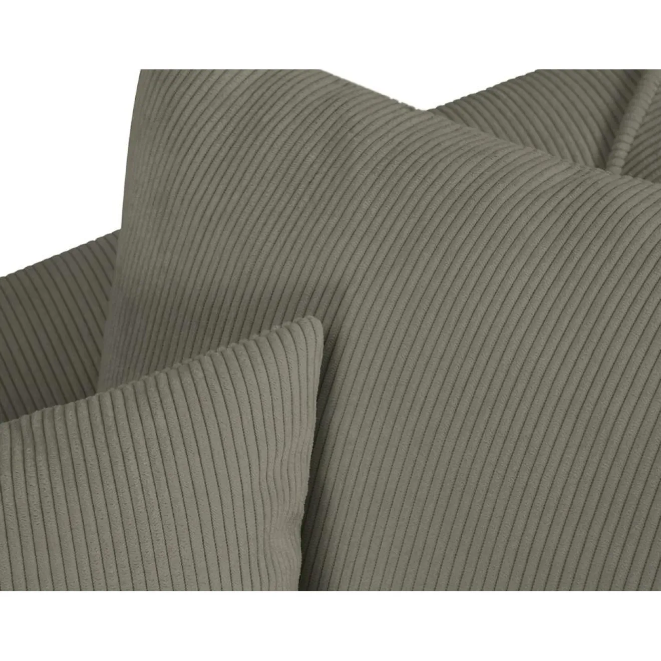 Mazzini Sofas Canapé d'angle Gauche Quince Velours côtelé 4 Places gris clair - 221x171x80 cm