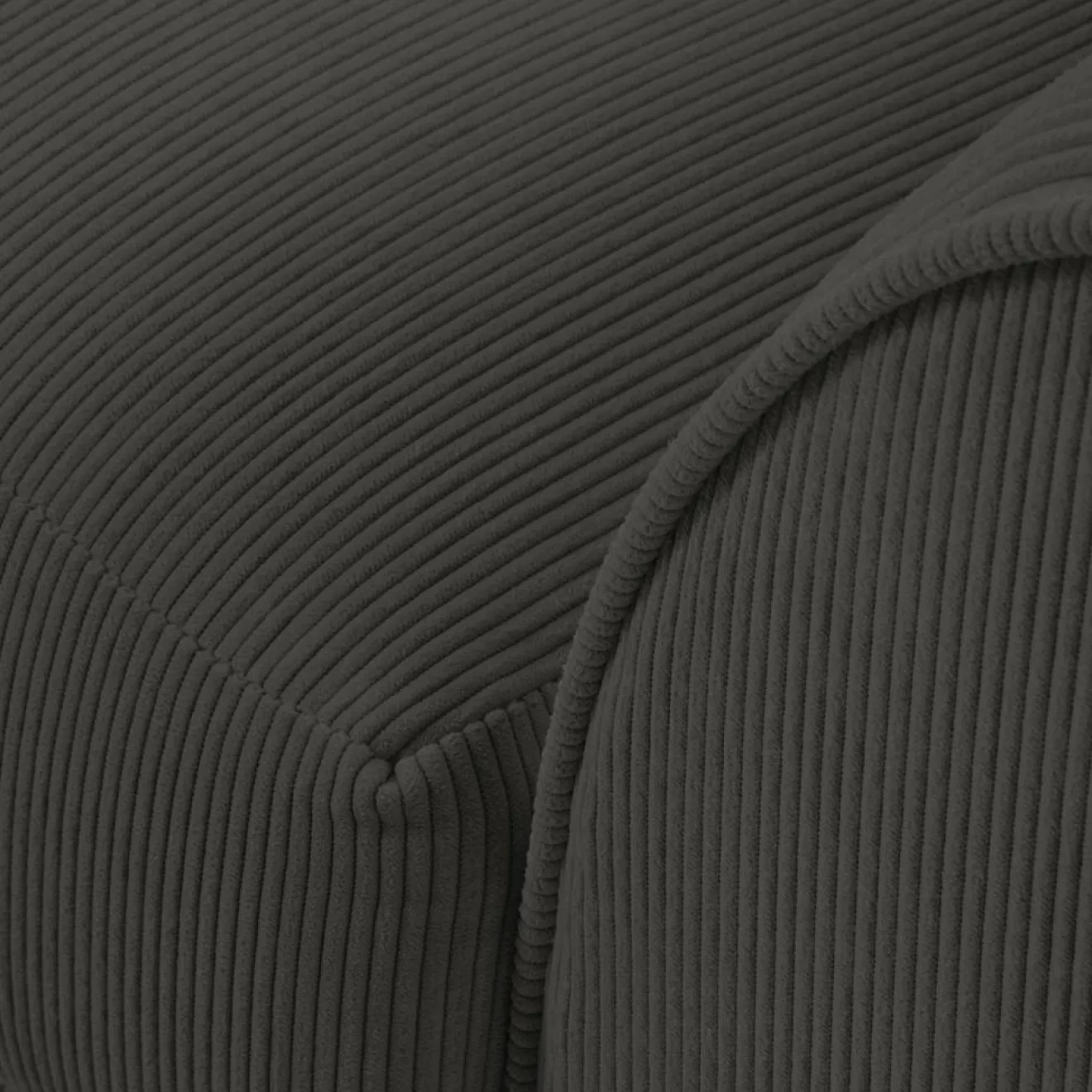 Mazzini Sofas Canapé d'angle gauche Quince 4 Places gris foncé - 221x171x80 cm