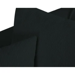 Mazzini Sofas Canapé d'angle Gauche Quince Velours côtelé 4 Places noir - 221x171x80 cm