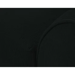 Mazzini Sofas Canapé d'angle Gauche Quince Velours côtelé 4 Places noir - 221x171x80 cm