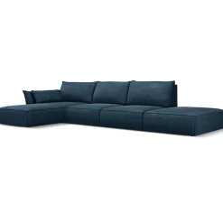 Mazzini Sofas Canapé D'Angle Gauche Vanda 5 Places 1 bleu roi - 386x166x85 cm