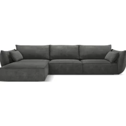 Online Mazzini Sofas Canapé D'Angle Gauche Vanda 5 Places 2 gris - 208x166x85 cm