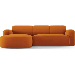 Sale Mazzini Sofas Canapé d'angle gauche Velours Jasmin 4 Places terracotta - 250x170x72 cm