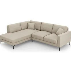 Mazzini Sofas Canapé d'angle Gauche Venus 5 Places beige - 254x185x90 cm